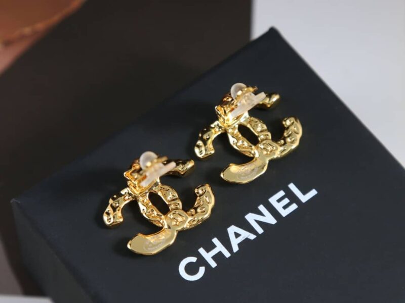 ☑️CHANEL香奈儿中古金色双c耳夹耳环 - Image 10