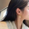 ☑️ Vivienne Westwood西太后金色土星珍珠耳钉耳环