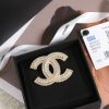 ☑️CHANEL香奈儿双c金色单排钻胸针
