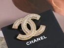 ☑️CHANEL香奈儿双c金色单排钻胸针