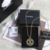 ☑️CHANEL香奈儿双c金色桃心爱心圆形长项链