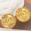 ☑️CHANEL香奈儿双c金色中古圆形耳夹耳环