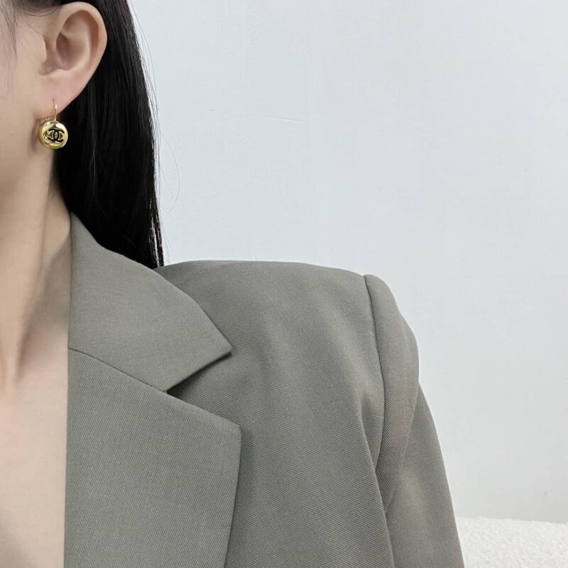 ☑️CHANEL香奈儿双c金色小金豆耳钉耳环 - Image 6