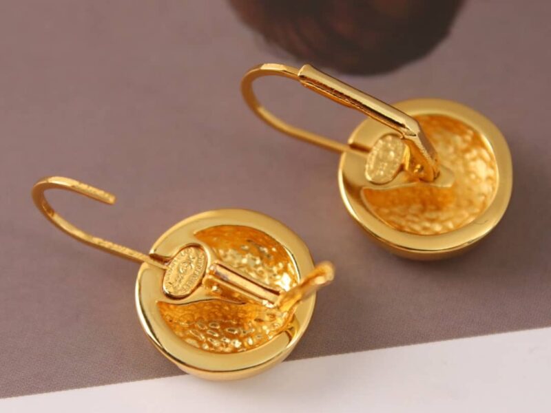 ☑️CHANEL香奈儿双c金色小金豆耳钉耳环 - Image 10
