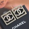 ☑️CHANEL香奈儿双c方形镂空耳钉耳环