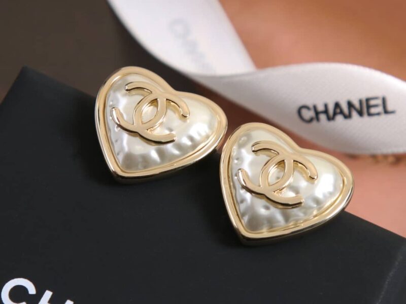 ☑️CHANEL香奈儿双c爱心桃心耳钉耳环 - Image 6