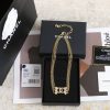 ☑️CHANEL香奈儿金色双c爱心桃心三层颈链项链
