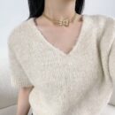 ☑️CHANEL香奈儿金色双c爱心桃心三层颈链项链