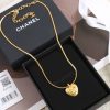 ☑️CHANEL香奈儿金色双c爱心桃心项链