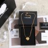 ☑️CHANEL香奈儿金色双c爱心桃心项链