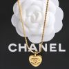 ☑️CHANEL香奈儿金色双c爱心桃心项链