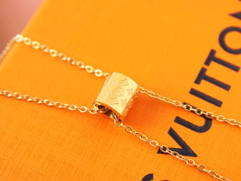 Louis Vuitton 路易威登LV白贝老花流苏项链 - Image 6