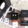 ☑️CHANEL香奈儿c1双c银色方钻耳钉耳环