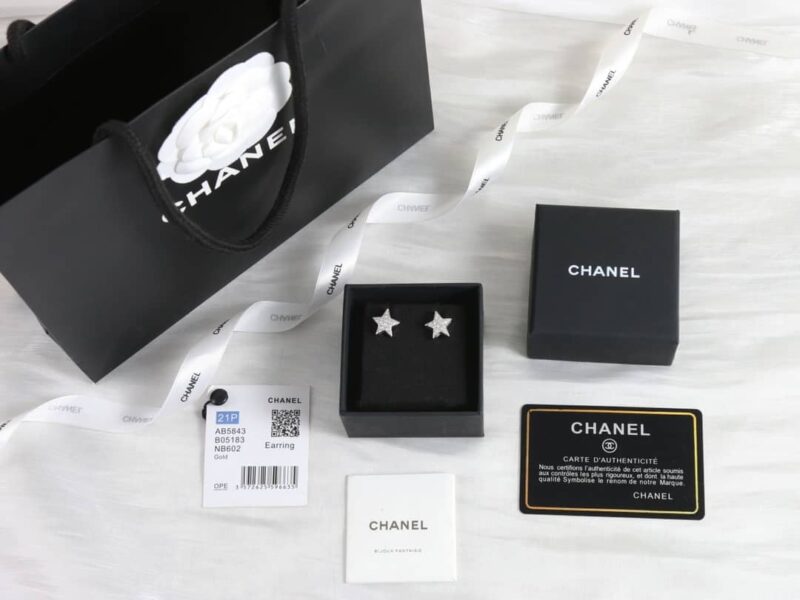 CHANEL香奈儿满钻五角星⭐星星耳拍耳环耳钉 - Image 3