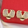 ☑️ VALENTINO华伦天奴金色满钻耳环耳钉