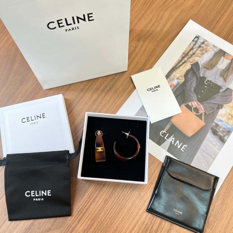 Celine赛琳凯旋门半弯耳钉耳环 - Image 3