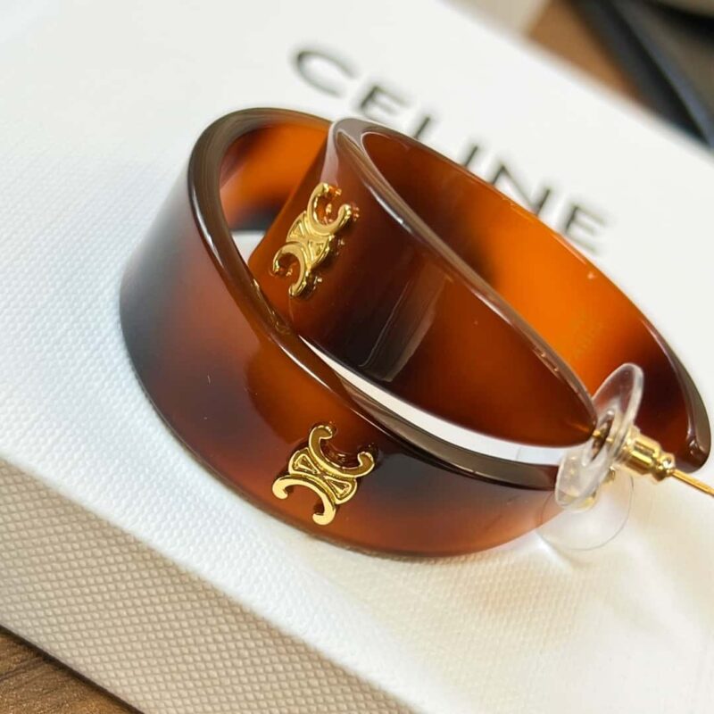 Celine赛琳凯旋门半弯耳钉耳环 - Image 8