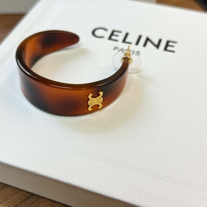 Celine赛琳凯旋门半弯耳钉耳环 - Image 9