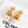 Celine赛琳三角形凯旋门珍珠耳钉耳环