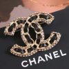 ☑️CHANEL香奈儿双c黑皮绳带钻胸针