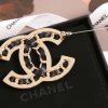 ☑️CHANEL香奈儿双c黑皮绳带钻胸针