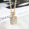 ☑️CHANEL香奈儿双c满钻香水瓶项链