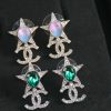 ☑️CHANEL香奈儿c2双c满钻五角星⭐星星耳钉耳环