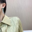 ☑️CHANEL香奈儿c4双c满钻绿宝石五角星⭐星星耳钉耳环