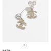 ☑️CHANEL香奈儿c2双c满钻桃心爱心耳钉耳环