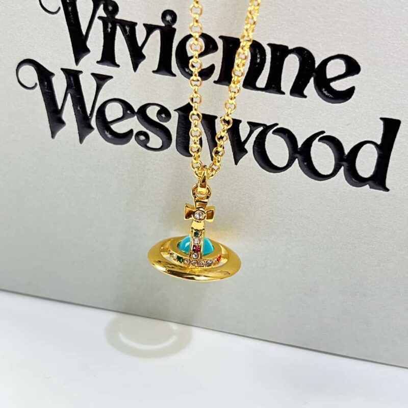 ☑️ Vivienne Westwood西太后土星蓝宝石项链 - Image 9