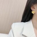 ☑️ 香奈儿中古系列c1金色山茶花耳钉耳环