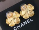 ☑️ 香奈儿中古系列c1金色山茶花耳钉耳环