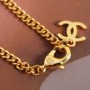 ☑️ 香奈儿中古系列金色双c项链