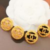 ☑️ 香奈儿中古系列金色圆形双c耳环耳钉