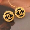 ☑️ 香奈儿中古系列金色圆形双c耳环耳钉
