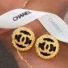 ☑️ 香奈儿中古系列金色圆形双c耳环耳钉