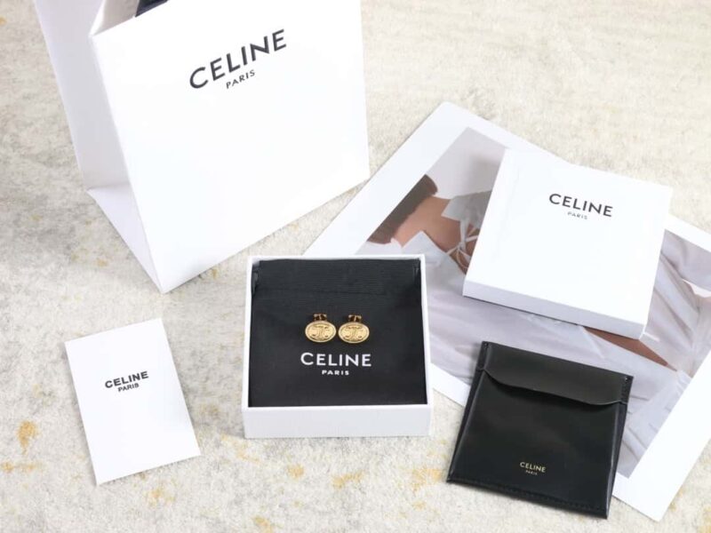 ☑️ Celine瑟琳椭圆凯旋门耳钉耳环 - Image 3