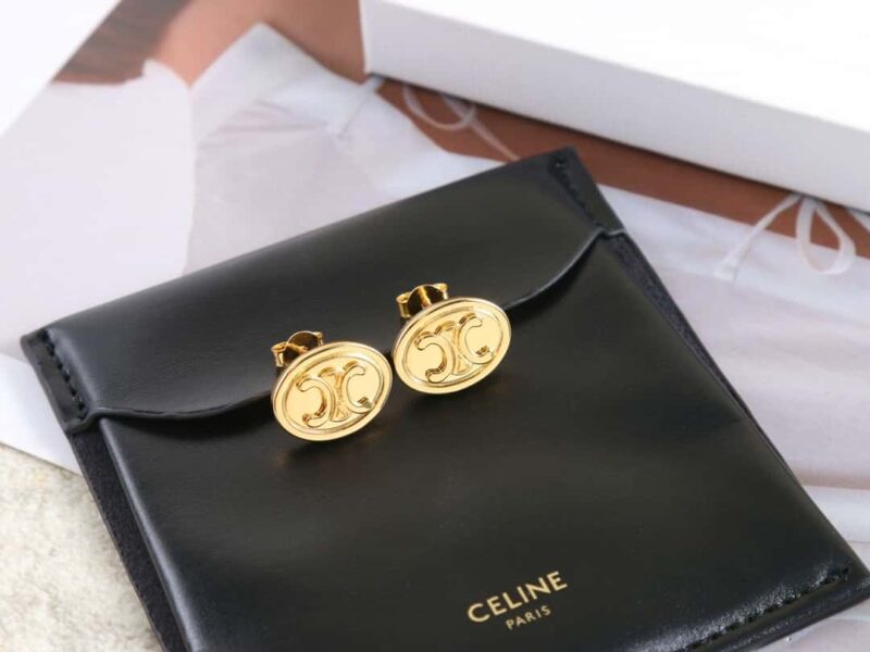 ☑️ Celine瑟琳椭圆凯旋门耳钉耳环 - Image 4
