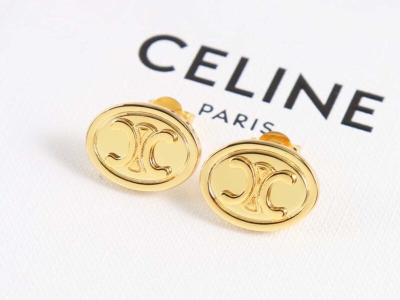 ☑️ Celine瑟琳椭圆凯旋门耳钉耳环 - Image 6