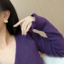 ☑️ Celine瑟琳椭圆凯旋门耳钉耳环