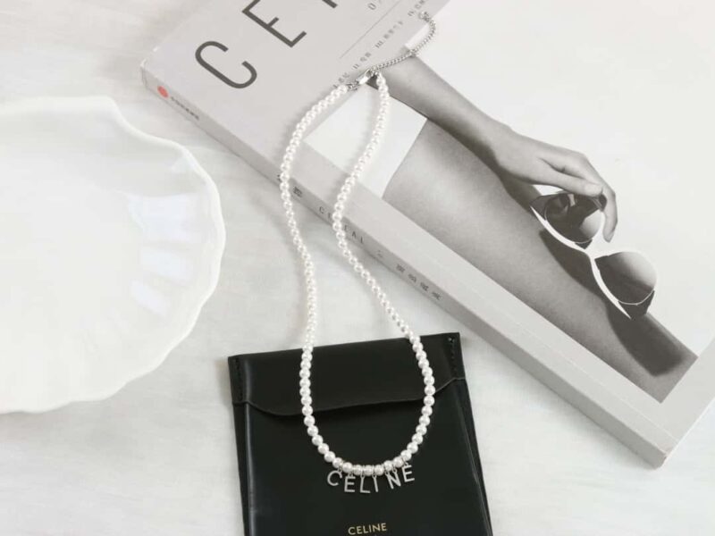 ☑️ Celine瑟琳流苏字母珍珠项链 - Image 7