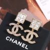 ☑️CHANEL香奈儿c2双c方钻耳钉耳环