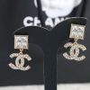 ☑️CHANEL香奈儿c2双c方钻耳钉耳环
