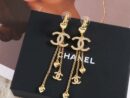 ☑️CHANEL香奈儿c3金色双c流苏爱心桃心耳钉耳环