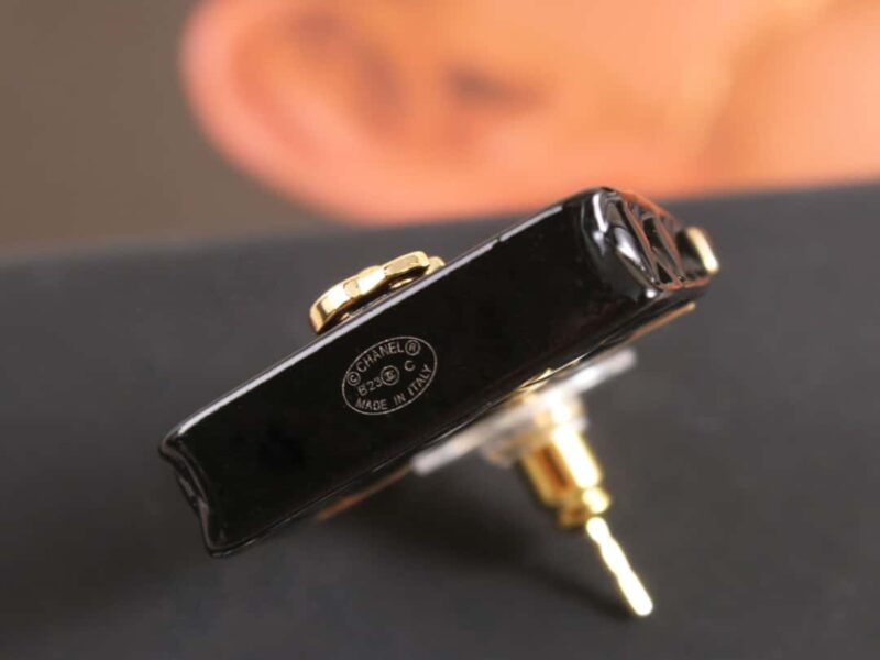 ☑️CHANEL香奈儿c1双c衣架包包👜耳钉耳环 - Image 9