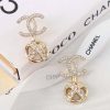 ☑️CHANEL香奈儿c2双C圆形交叉满钻耳钉耳环