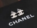 ☑️CHANEL香奈儿c1迷你双c光面耳钉耳环