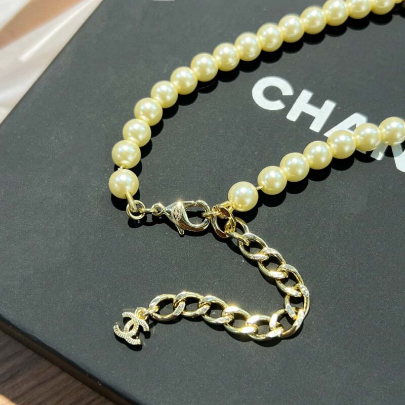 ☑️CHANEL香奈儿双c粉茶花珍珠项链 - Image 10