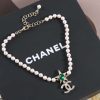 ☑️CHANEL香奈儿双c五角星⭐星星绿宝石珍珠项链