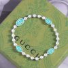 Gucci绿色双G珠链式项链手链